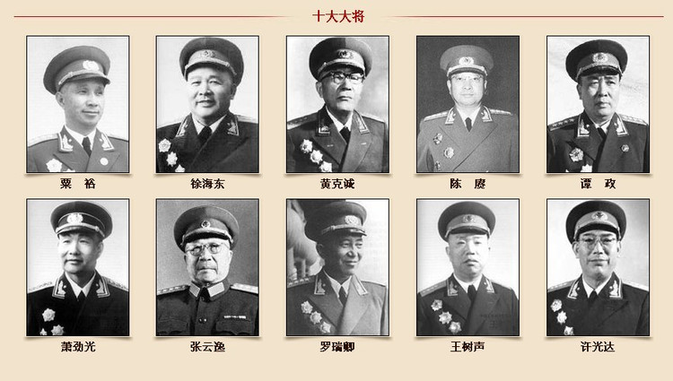 十大元帅十大将军排名（每一位将军都实至名归带图片）  第2张